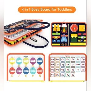 4-in-1 Busy Board for Toddlers - NEW IN BOX
